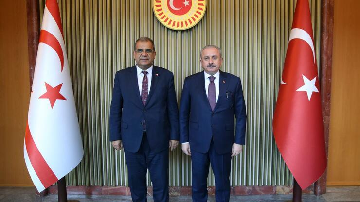TBMM Başkanı Şentop, KKTC Başbakanı Sucuoğlu'nu kabul etti
