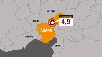 Son dakika... Adana'da 4.9 büyüklüğünde deprem