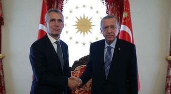 Cumhurbaşkanı Erdoğan, NATO Genel Sekreteri Stoltenberg'i kabul ediyor