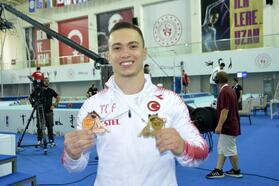 Milli cimnastikçi Ahmet Önder'den altın madalya
