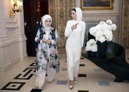 Emine Erdoğan, Katar Emiri Al Sani'nin annesi Şeyha Moza bint Nasır'la görüştü