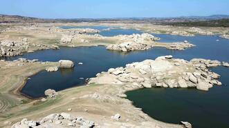 Edirne'nin suyunun karşılandığı barajda doluluk yüzde 9'a düştü