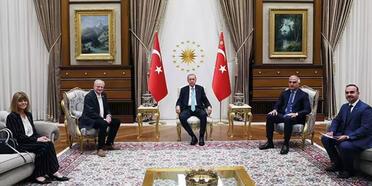 Erdoğan, Uluslararası Uzay Federasyonu Genel Sekreteri Feichtinger'i kabul etti