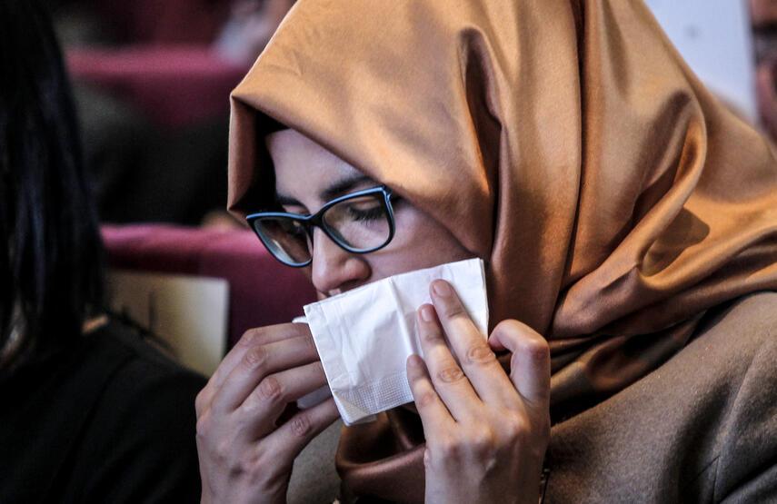 Cemal Kaşıkçı İstanbul'da anıldı: Nişanlısı gözyaşlarını tutamadı