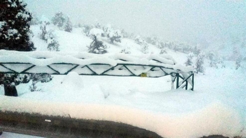 Antalya Saklıkent'teki yoğun kar yağışı elektrik direklerini devirdi 