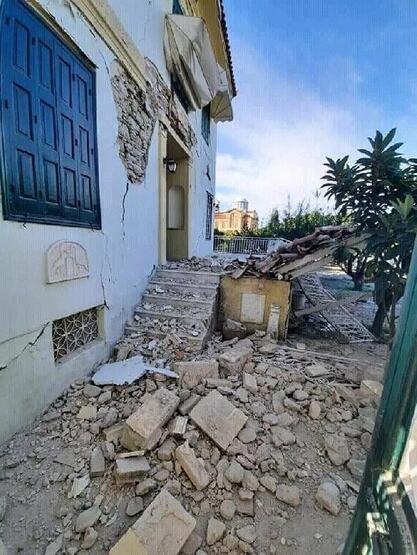 Depremin merkez üssü Yunan adasından ilk görüntüler