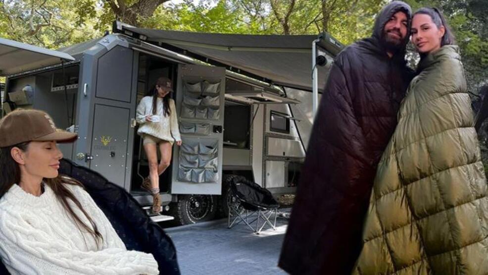 Yasemin Özilhan ile İzzet Özilhan 300 bin TL'lik karavanlarıyla tatile çıktılar