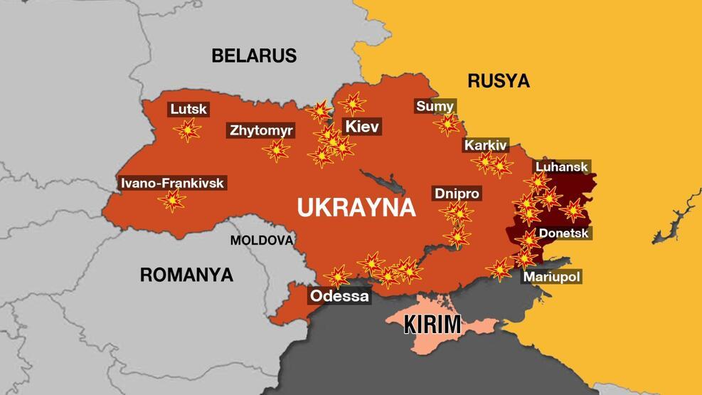 Kare kare Rusya'nın Ukrayna'ya saldırdığı anlar