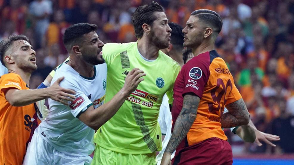 Galatasaray-Konyaspor maçında sinirler gerildi