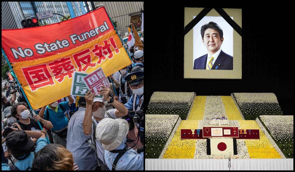 Suikasta kurban giden Şinzo Abe'ye son veda: Cenaze töreni protesto edildi  