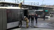 Kadıköy’de metrobüs yangını