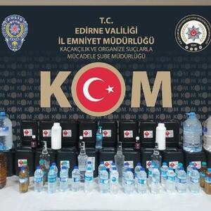 Edirne’de 140 litre etil alkol ele geçirildi
