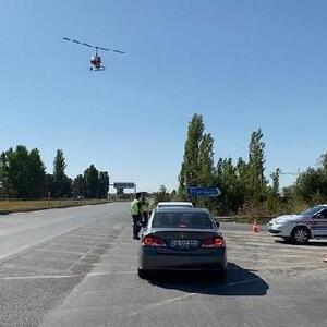Eskişehir’de Cayrokopterli trafik denetimi