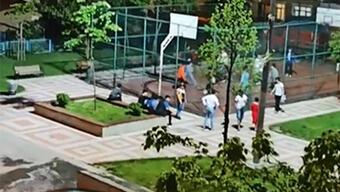 Basketbol oynayan çocuklar polise yakalandı