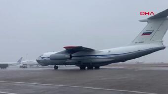 Rusya'ya ait 9 askeri nakliye uçağı Kazakistan'a vardı