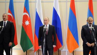 Putin, Azerbaycan Cumhurbaşkanı Aliyev ve Ermenistan Başbakanı Paşinyan ile görüştü