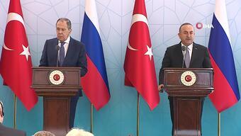 Ankara'da kritik görüşme! Çavuşoğlu ve Lavrov'dan önemli açıklamalar