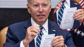 ABD Başkanı Joe Biden, kopya kağıdı ile yakalandı