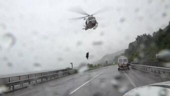 Selzedeler helikopterle kurtarıldı