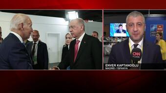 SON DAKİKA: Cumhurbaşkanı Erdoğan ile ABD Başkanı Biden NATO'da bir araya geldi