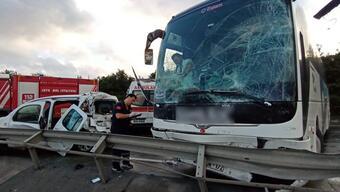 İstanbul trafiğini kilitleyen kaza: Yaralılar var