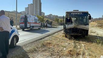 Gaziantep'te işçi servisleri çarpıştı: 3'ü ağır, 22 yaralı