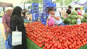 Semt pazarında sebze meyve fiyatları	
