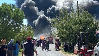 Manisa'da orman ürünleri fabrikasında yangın