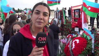 CNN TÜRK Azerbaycan’da: Halk şehitliklere akın etti