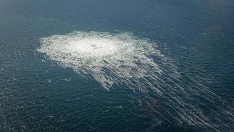 Baltık Denizi'ndeki gaz sızıntısı havadan görüntülendi