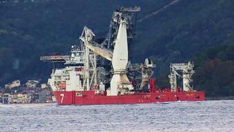 Denize kablo döşeyecek gemi Karadeniz'e açıldı