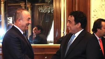 Dışişleri Bakanı Çavuşoğlu, Libya Başkanlık Konseyi Başkanı El-Menfi‘yle bir araya geldi