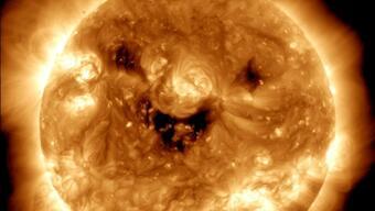 NASA, Güneş'in sıra dışı fotoğrafını paylaştı: Gülümsemenin ardındaki fırtına!