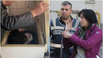Kayseri'de 4 suçtan aranan kadın derin dondurucudan çıktı