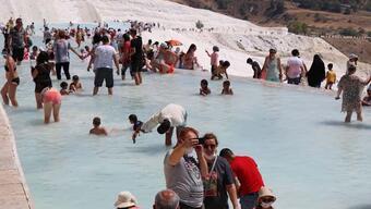 'Beyaz cennet' Pamukkale'de, 2 milyon ziyaretçi hedefi 