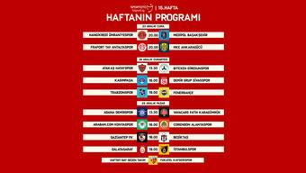 Süper Lig'de 4 haftalık maç programı açıklandı