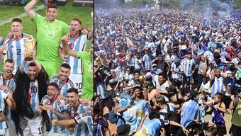 Arjantin'de şampiyonluk sevinci: Binlerce kişi sokağa döküldü