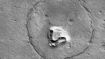 Astronomlar keşfetti! Mars'ta bir ayı silüeti