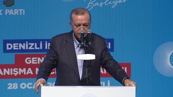 Cumhurbaşkanı Erdoğan Denizli'de konuşuyor