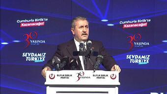 Büyük Birlik Partisi’nin 30. yıl dönümü: Genel Başkan Mustafa Destici törende konuşuyor