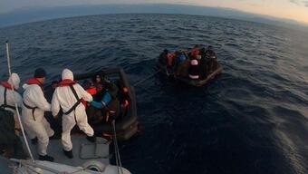 Yunanistan’ın Türk kara sularına ittiği 45 düzensiz göçmen kurtarıldı