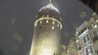 Galata Kulesi'nin korkulukları fırtınada hasar gördü