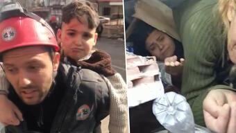 Depremden 50 saat sonra gelen mutluluk: 1 çocuk, 2 kadın enkazdan böyle kurtarıldı
