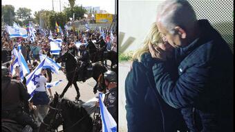 Tel Aviv sokaklarında protesto: Netanyahu'nun eşi kuaförde mahsur kaldı