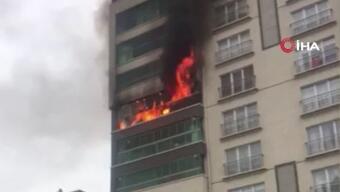 Ankara'da 12 katlı apartmanda yangın: 14 kişi dumandan etkilendi