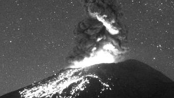 Meksika’daki Popocatepetl Yanardağı’nda 7 patlama