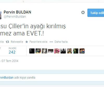 Pervin Buldandan olay yaratacak Çiller tweeti