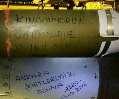 Hava Kuvvetlerinden bombaların üzerinden PKKya mesaj