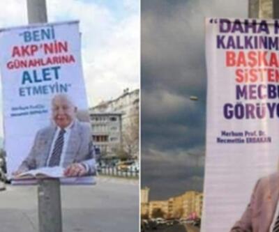 Erbakanlı evet afişleri kaldırıldı, yerine başka afiş asıldı