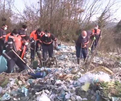 Yeşilin ortasında çöp dağı oluştu | Video